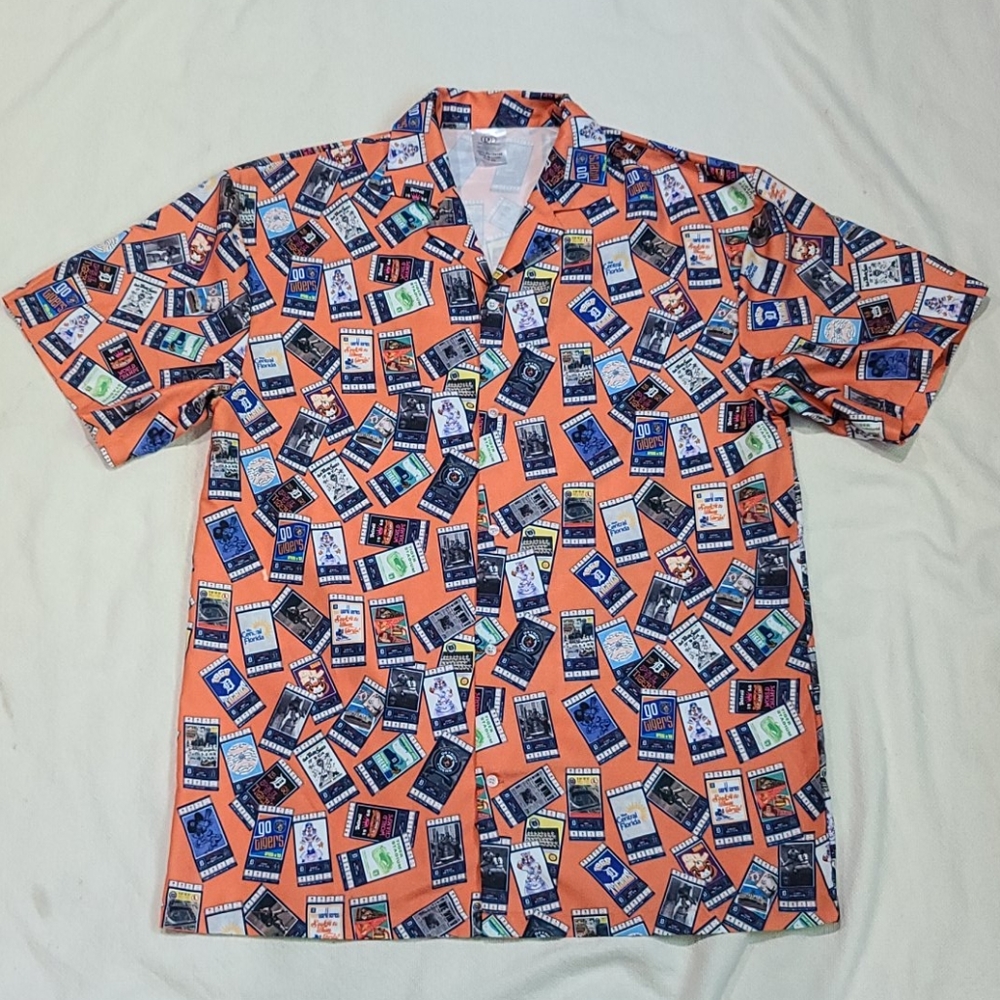 Light SS Detroit Tigers Ticket Print Shirt Sz 2XL